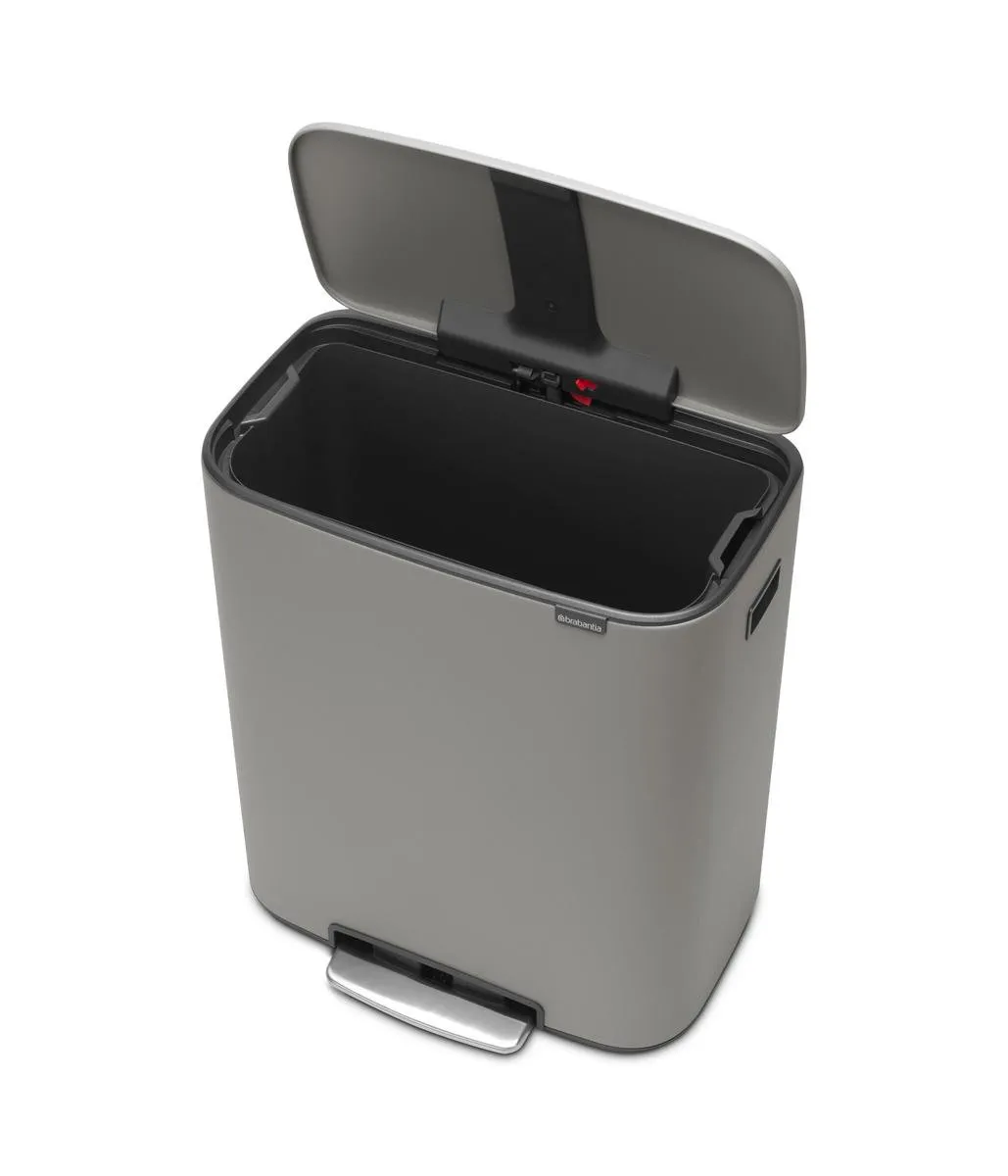 Brabantia Bo Prullenbak - 60 liter - 1 vak - Mineral Concrete Grey