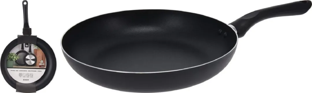 Excellent Houseware Koekenpan Aluminium 28cm - Zwart