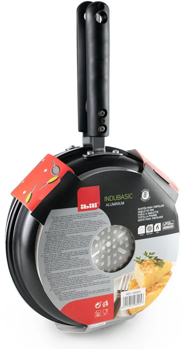 Ibili Omeletpan 28cm - Zwart - afbeelding 6 van 6