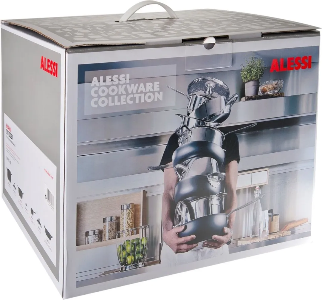 Alessi Mami Pannenset - 7-delig RVS - Zilver - afbeelding 6 van 6