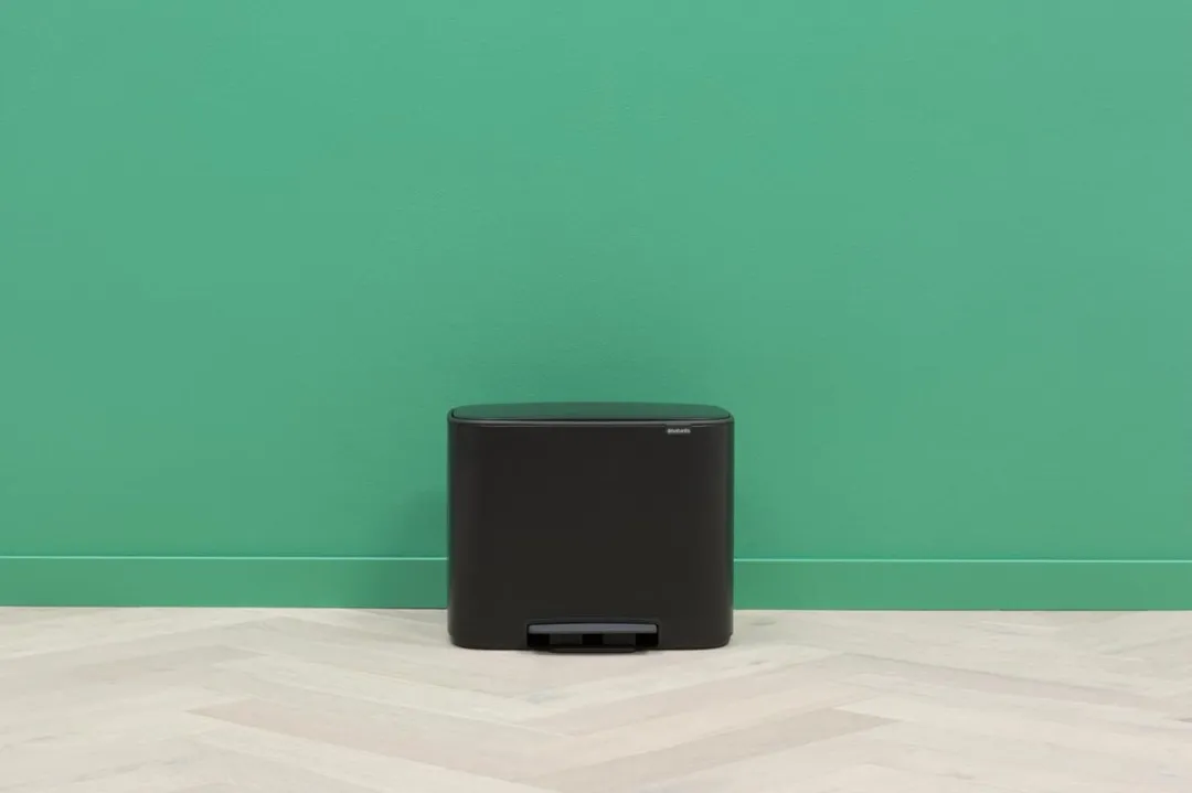 Brabantia Bo Prullenbak 34L Matt Black - 2 Vakken