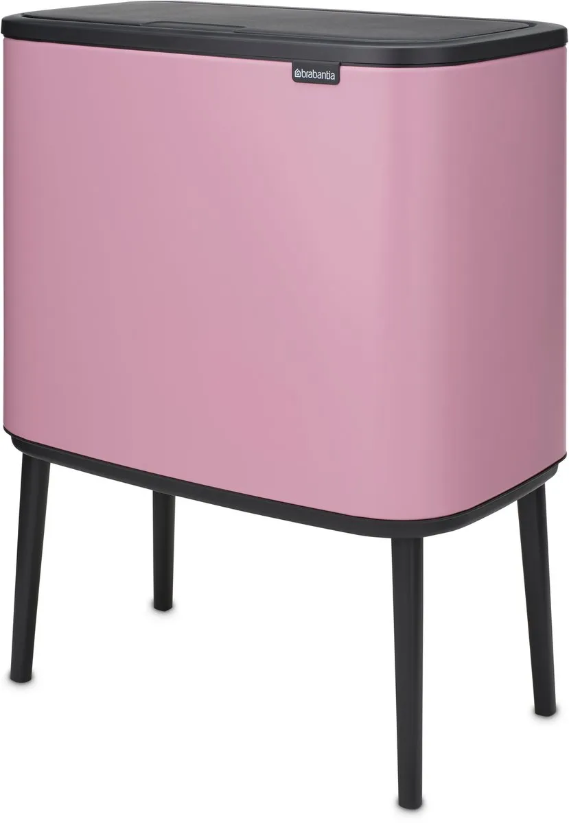 Brabantia Bo Touch Bin Prullenbak 34L - 2 Vakken Lilac Pink