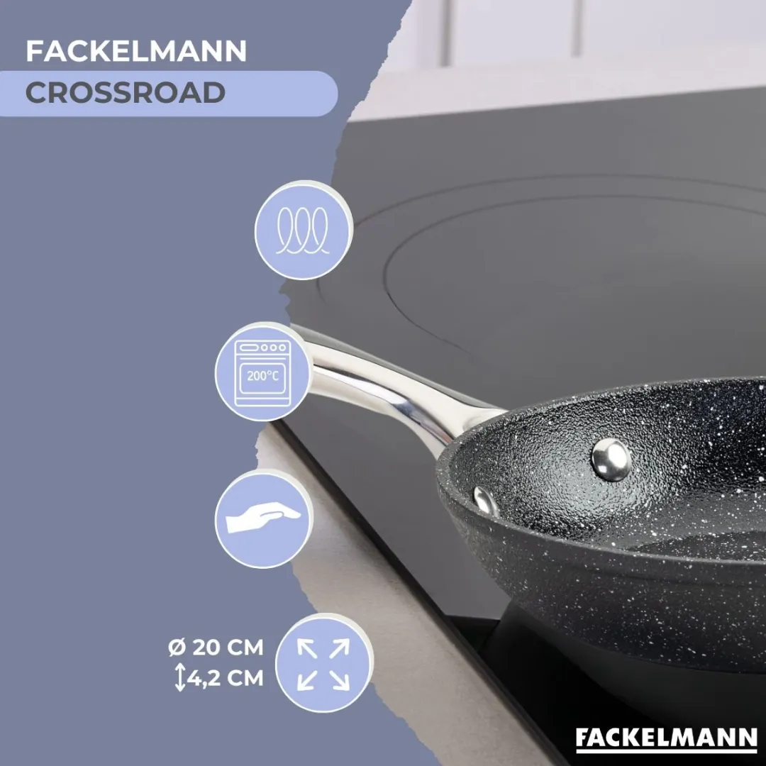 Fackelmann Koekenpan 20cm - Inductie/Aluminium - Zwart - afbeelding 6 van 6