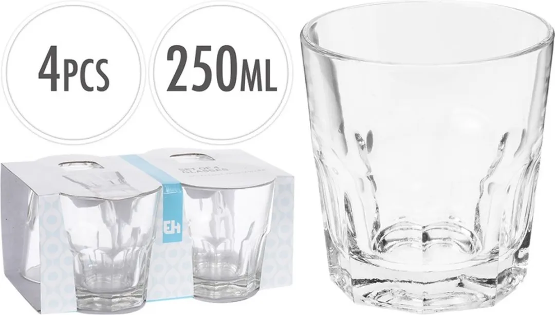 Excellent Houseware Drinkglazen 250ml