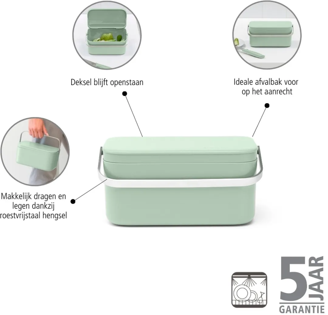 Brabantia SinkSide Afvalbakje 1,8L - Jade Green