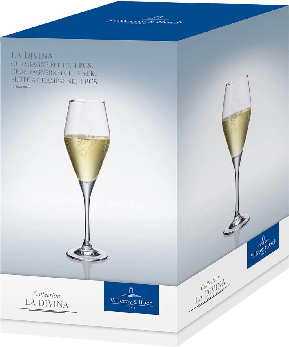 Villeroy & Boch La Divina Champagneglazen 260ml - 4 Stuks
