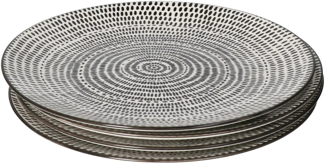 Excellent Houseware Dots Servieset 16-delig - Wit Porselein