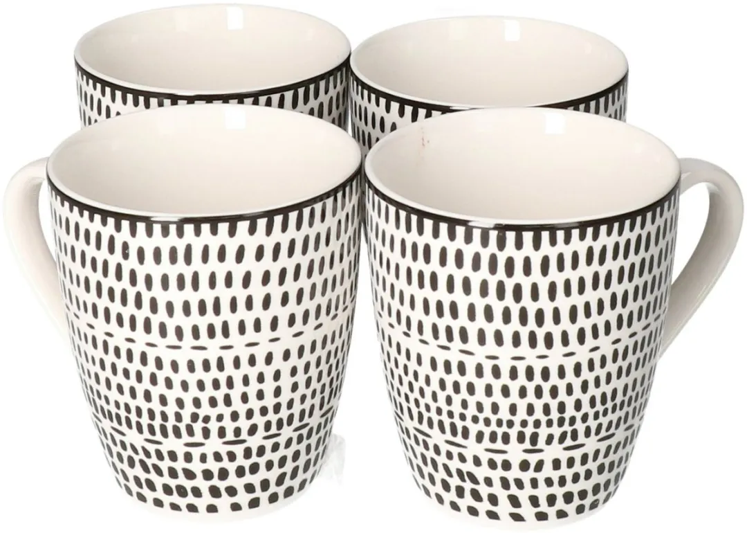 Excellent Houseware Dots Servieset 16-delig - Wit Porselein - afbeelding 6 van 6