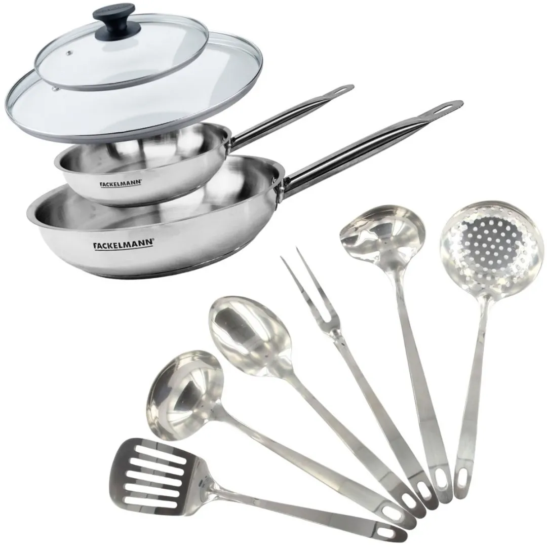 Fackelmann 9440350 Set Pannen 20cm & 28cm - Roestvrij Staal