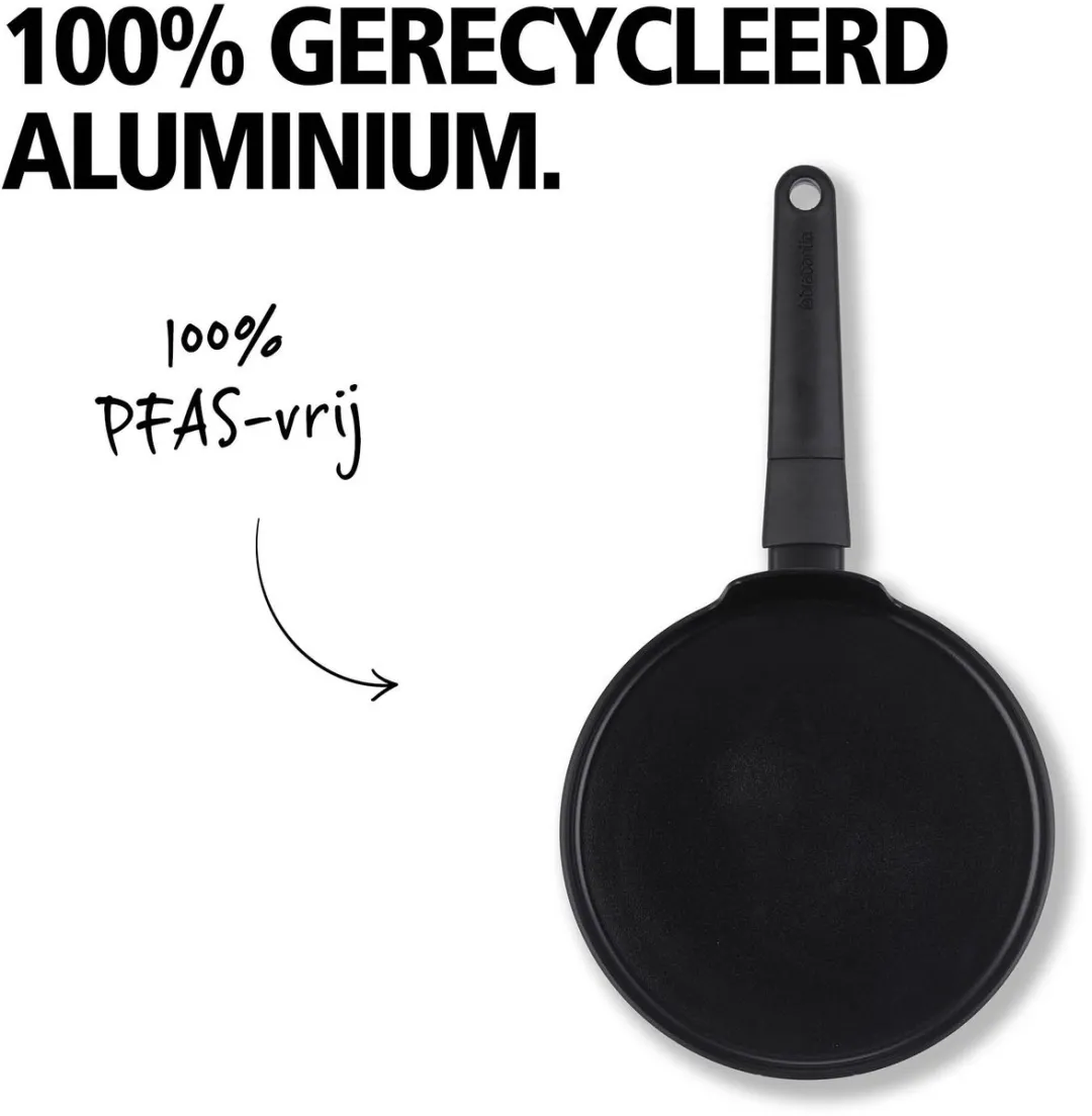 Brabantia VANTA Pannenkoekenpan 24cm - Keramisch Antiaanbak - Inductie - Zwart