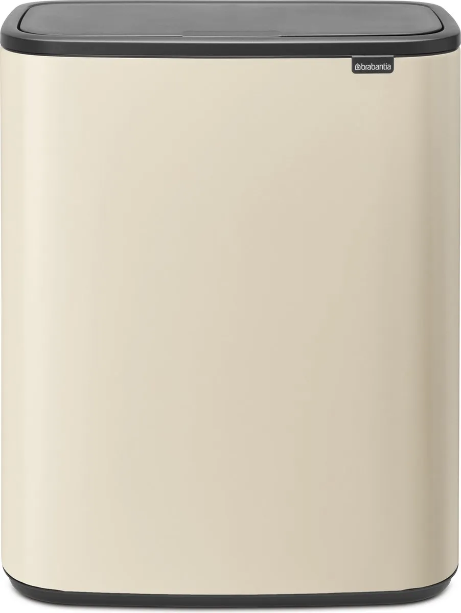 Brabantia Bo Touch Bin Prullenbak 2x30L - Afvalscheiding Soft Beige