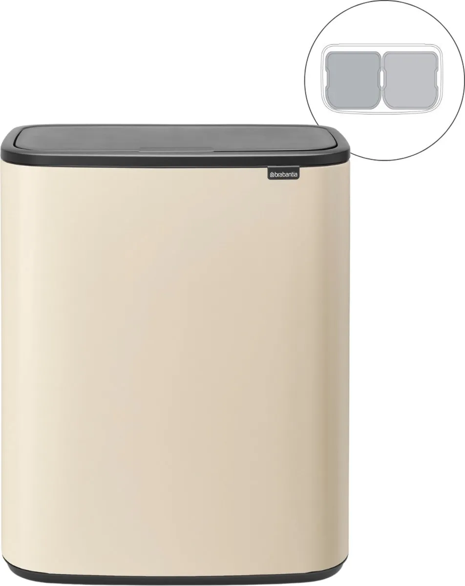 Brabantia Bo Touch Bin Prullenbak 2x30L