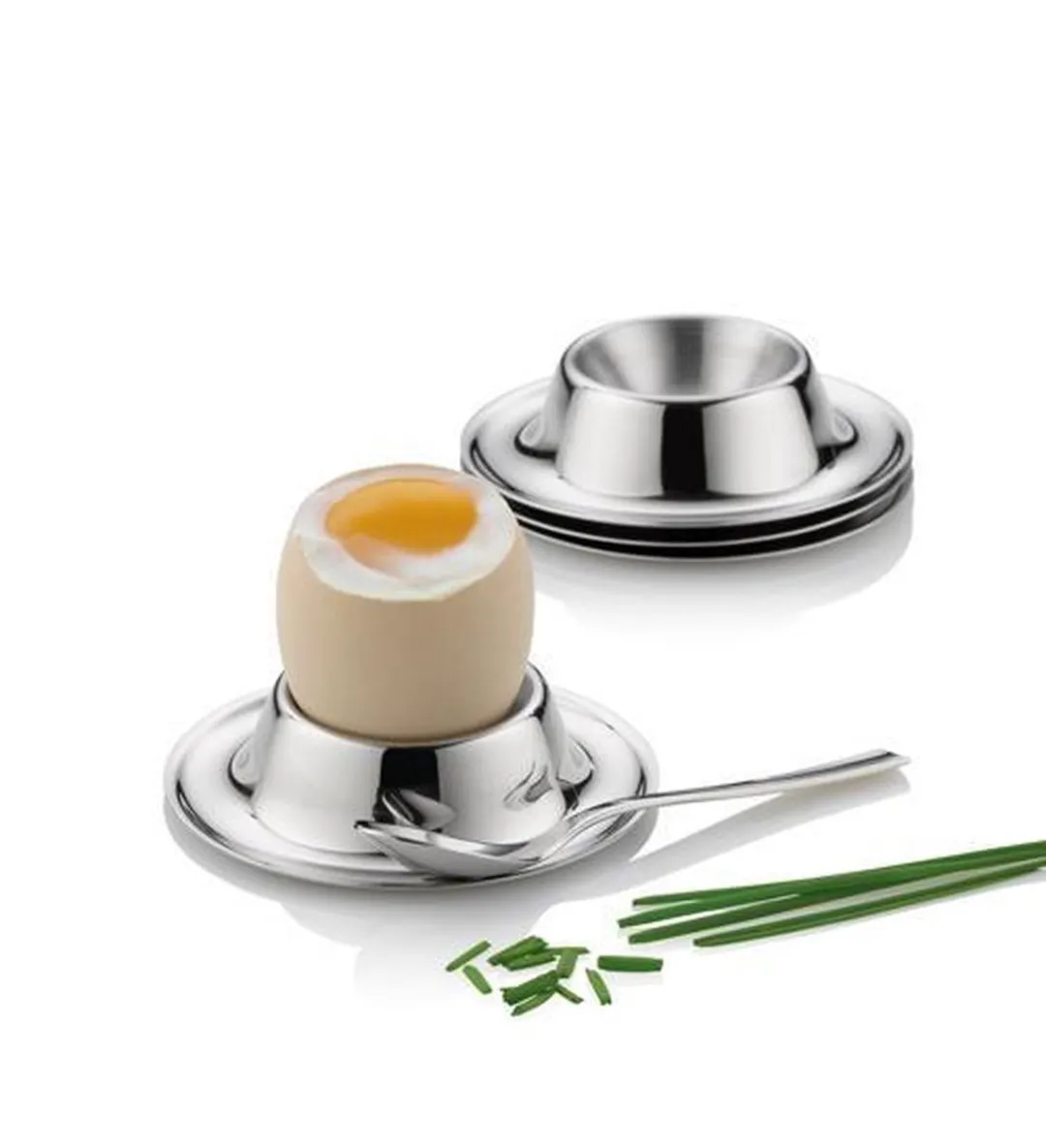 Kela Vision Eiercupjes - 4 Stuks - Zilver