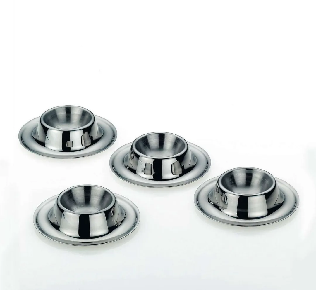 Kela Vision Eiercupjes - 4 Stuks - Zilver