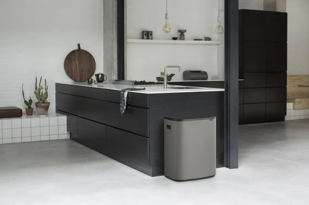 Brabantia Bo Touch Bin Prullenbak 2x30L - Mineral Concrete Grey