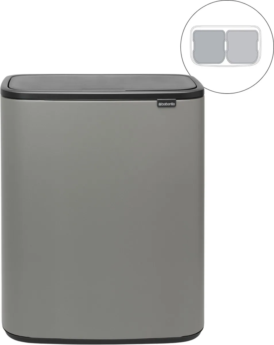 Brabantia Bo Touch Bin Prullenbak 2x30L