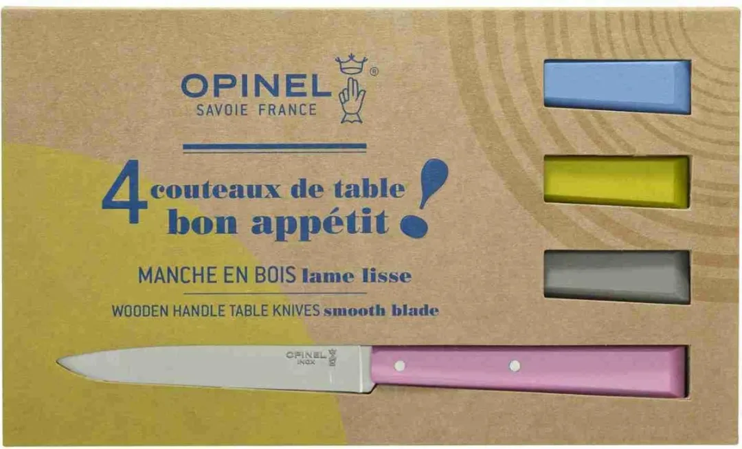 Opinel N°125 Bon Appétit Tafelmessenset - 4-delig - Multicolor