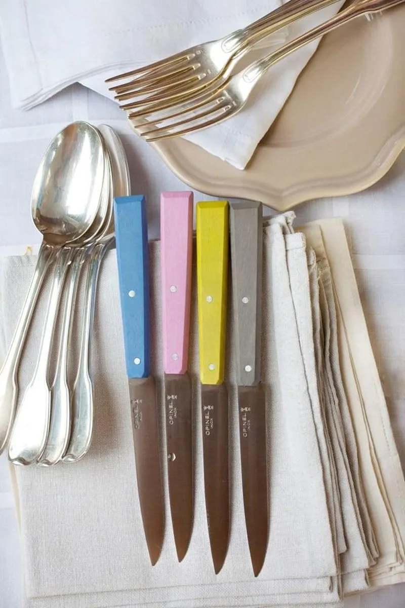 Opinel N°125 Bon Appétit Tafelmessenset - 4-delig - Multicolor