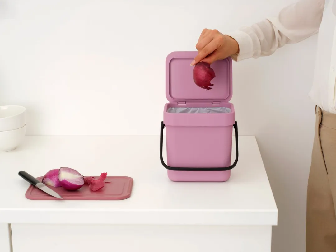 Brabantia Sort & Go Afvalbakje 3L - Lilac Pink - afbeelding 6 van 6