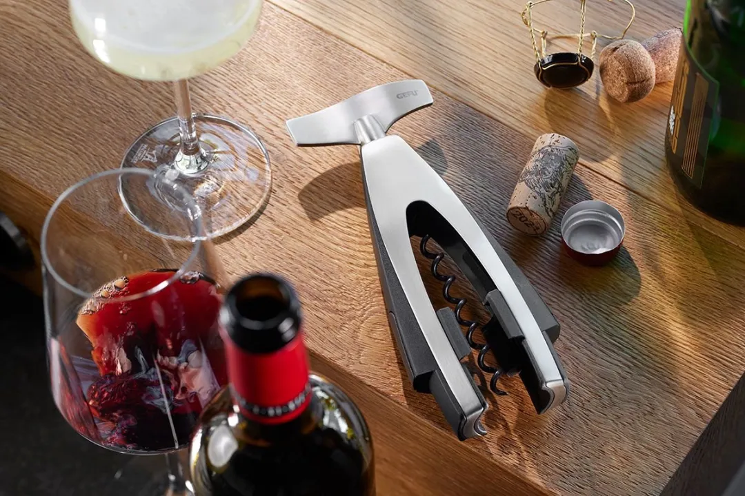 GEFU Kurkentrekker met Foliesnijder - Non-Stick RVS - Zilver