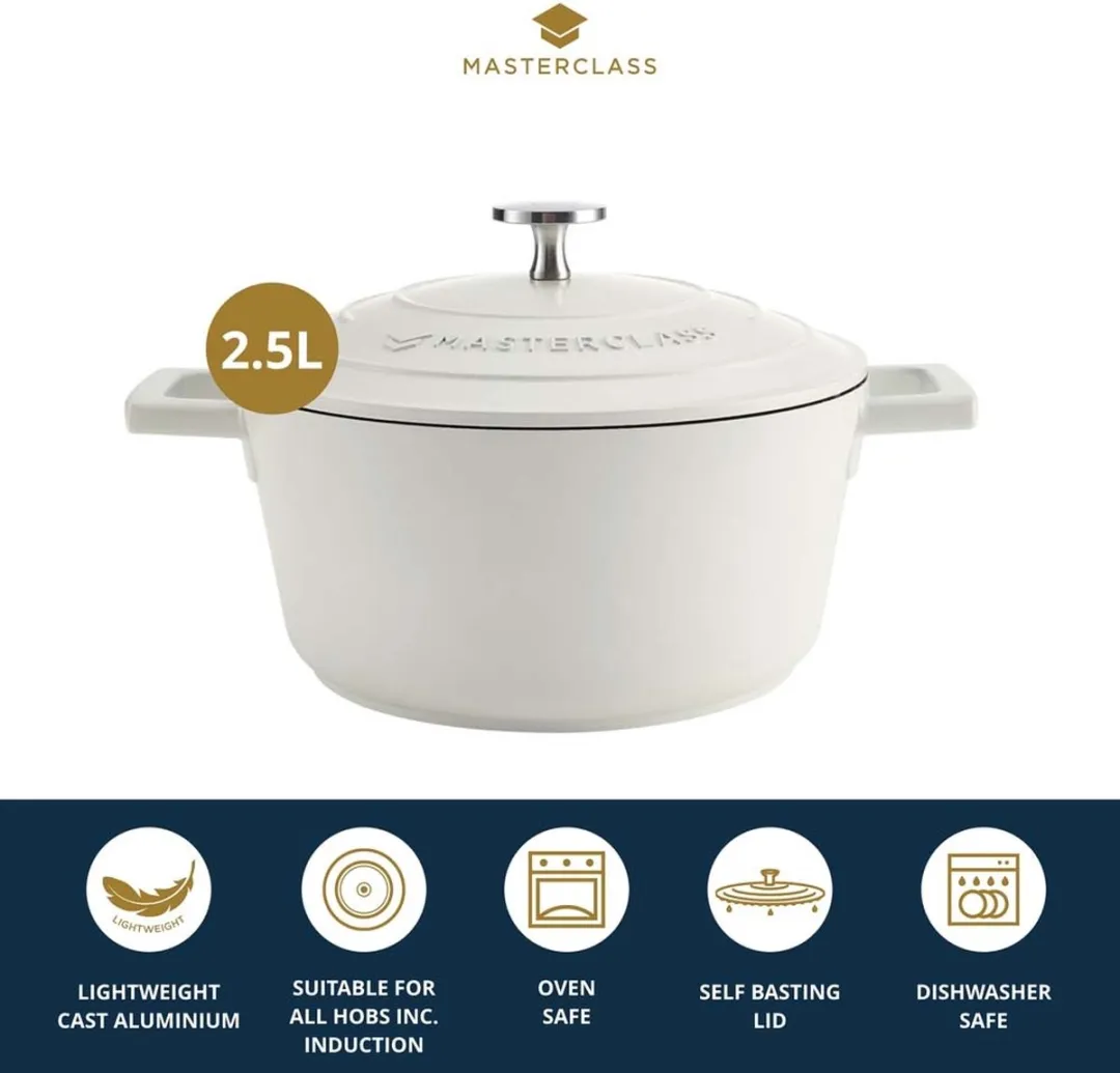 Masterclass Crème Gietaluminium Braadpan 2,5L