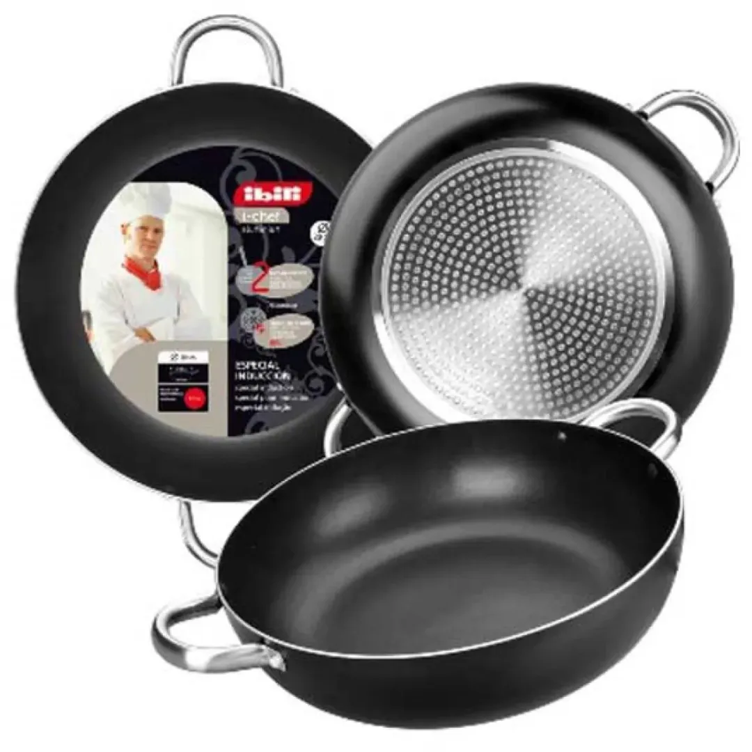 Ibili Honda 2 Handgrepen I-Chef Koekenpan 32cm - Zilver