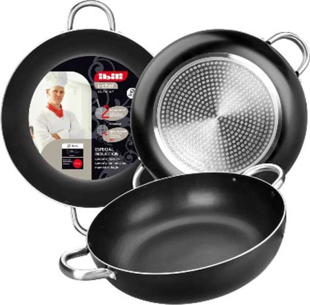 Ibili Honda 2 Handgrepen I-Chef Koekenpan 32cm