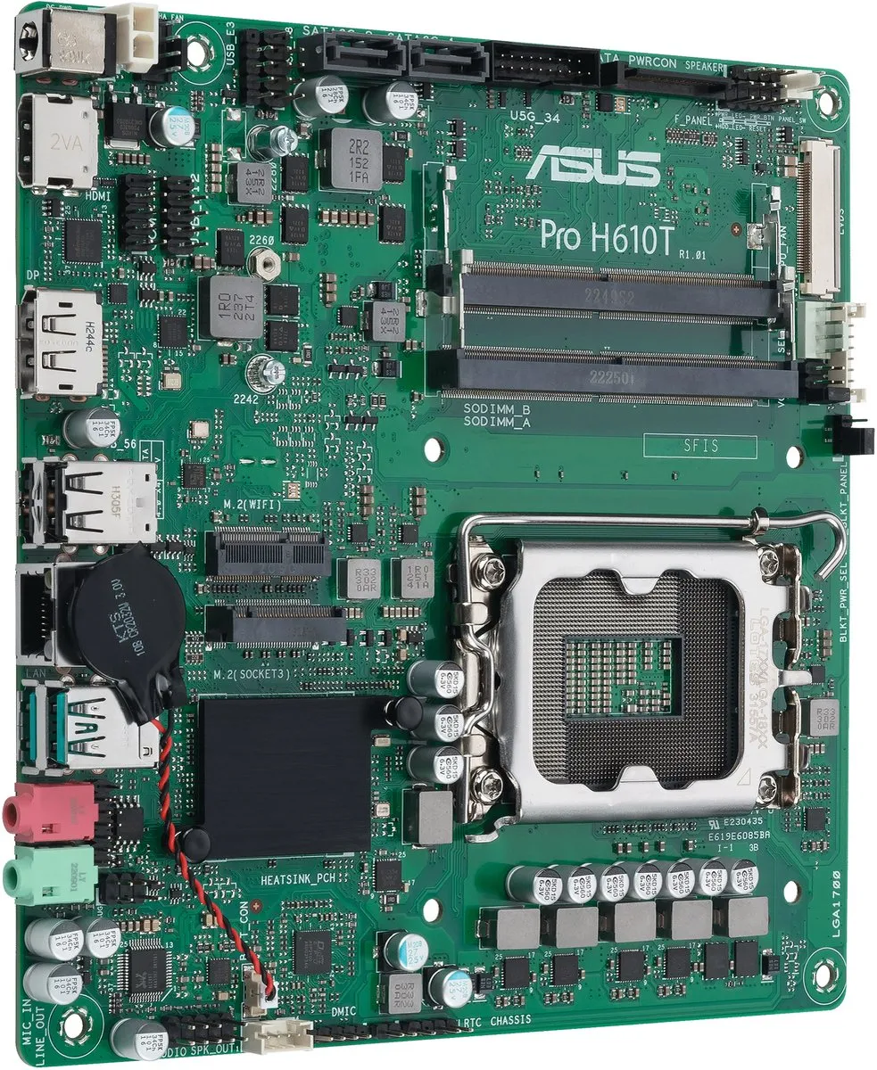 ASUS PRO H610T-CSM H610 Thin Mini ITX - LGA 1700