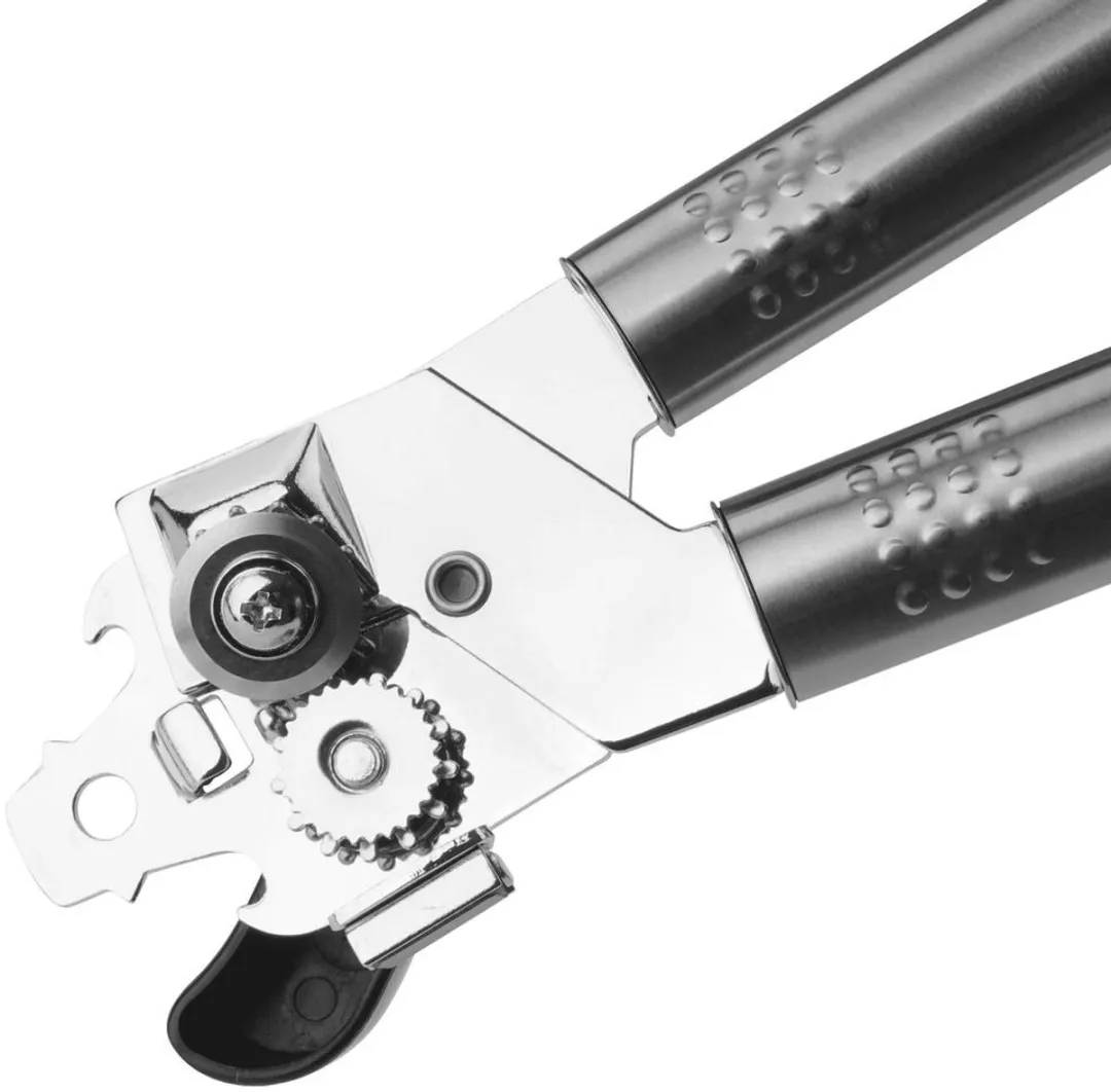 Fackelmann 9943650 Duo Handmatige Blikopener & Treklip - Zilver/Zwart/Hout - afbeelding 6 van 6