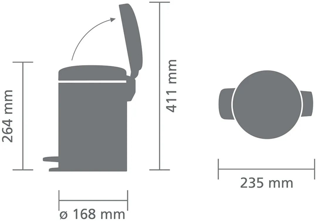 Brabantia NewIcon Pedaalemmer 3L - Soft Grey