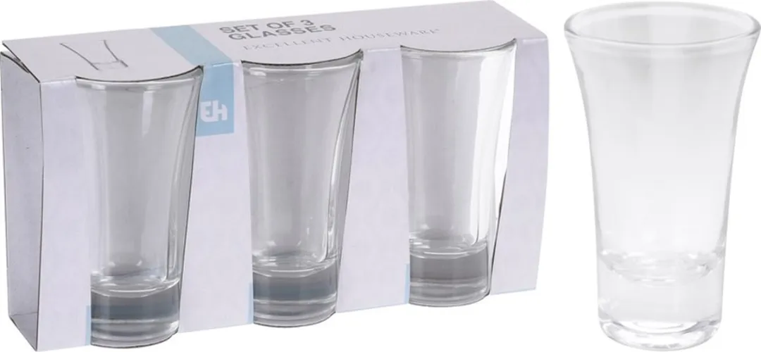 Excellent Houseware Borrelglaasjes T82YE7100170 - 3 Stuks
