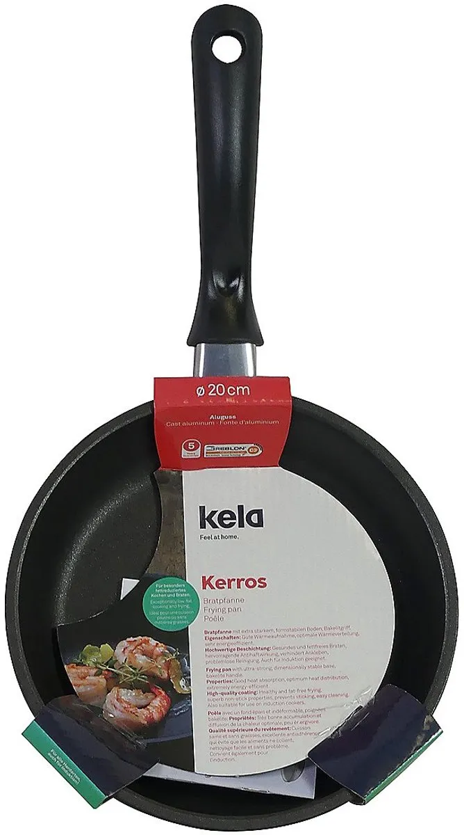 Kela Kerros Koekenpan 20cm - Zwart