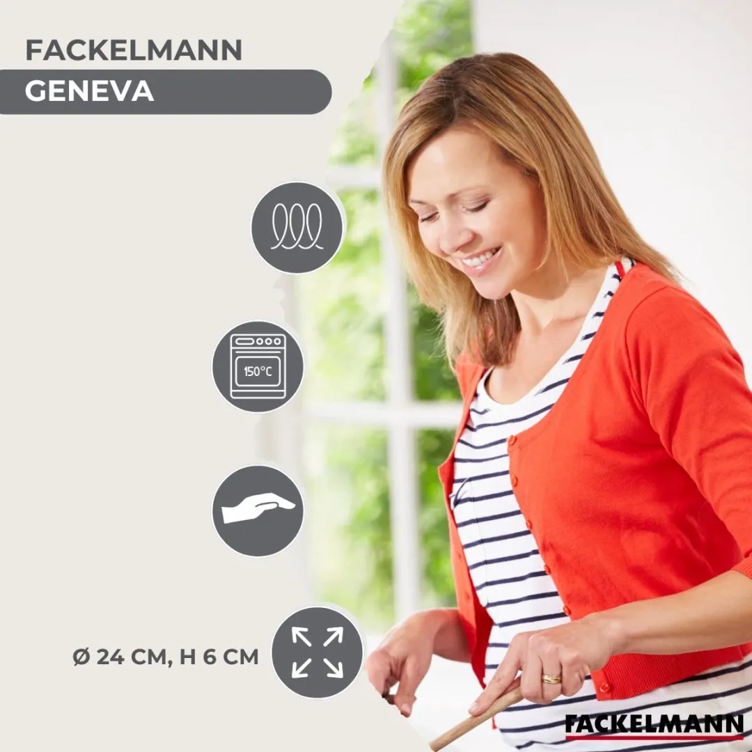 Fackelmann Koekenpan 24cm - Roestvrij staal - Inductie - Zwart - afbeelding 6 van 6