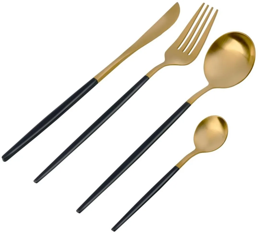 Alpina Bestekset 16-delig Goud-Zwart