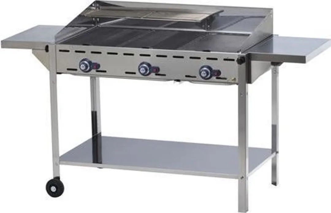 HENDI Green Fire BBQ 3 Branders 17,4 kW - RVS - afbeelding 6 van 6