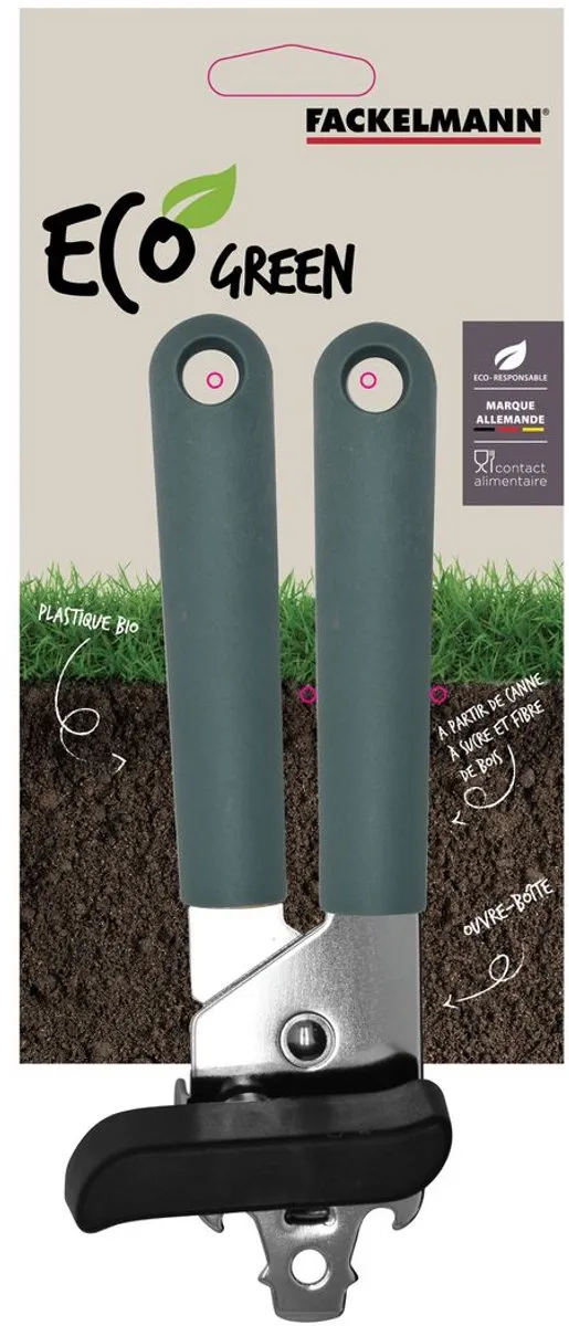 Fackelmann Handmatige Blikopener 20cm - Groen