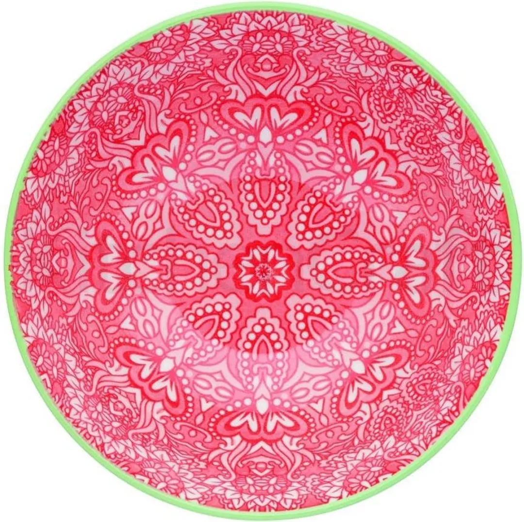 KitchenCraft Kom Keramiek 15,5cm - Rood/Roze
