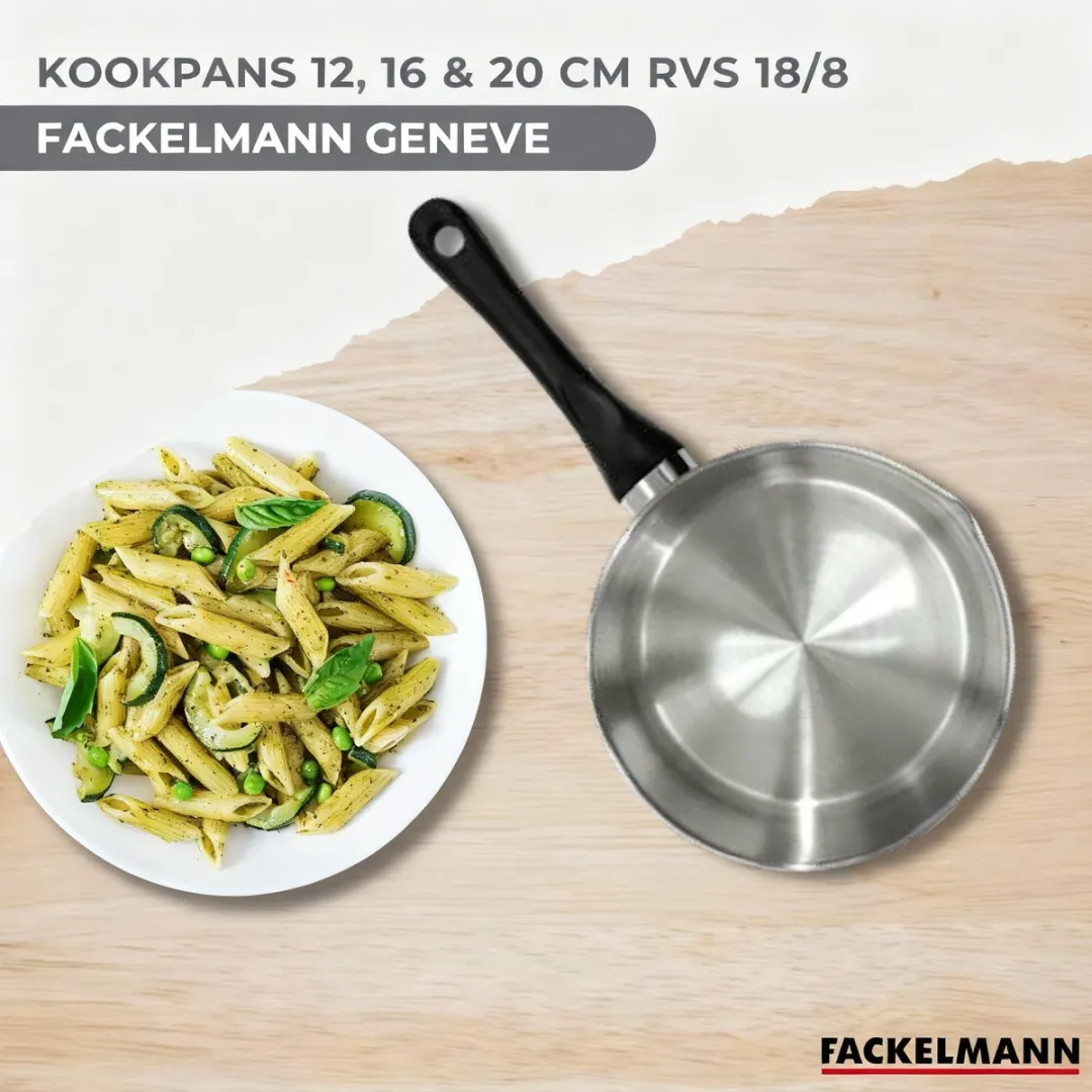 Fackelmann 9443350B88 Set Staalpannen 12/16/20cm