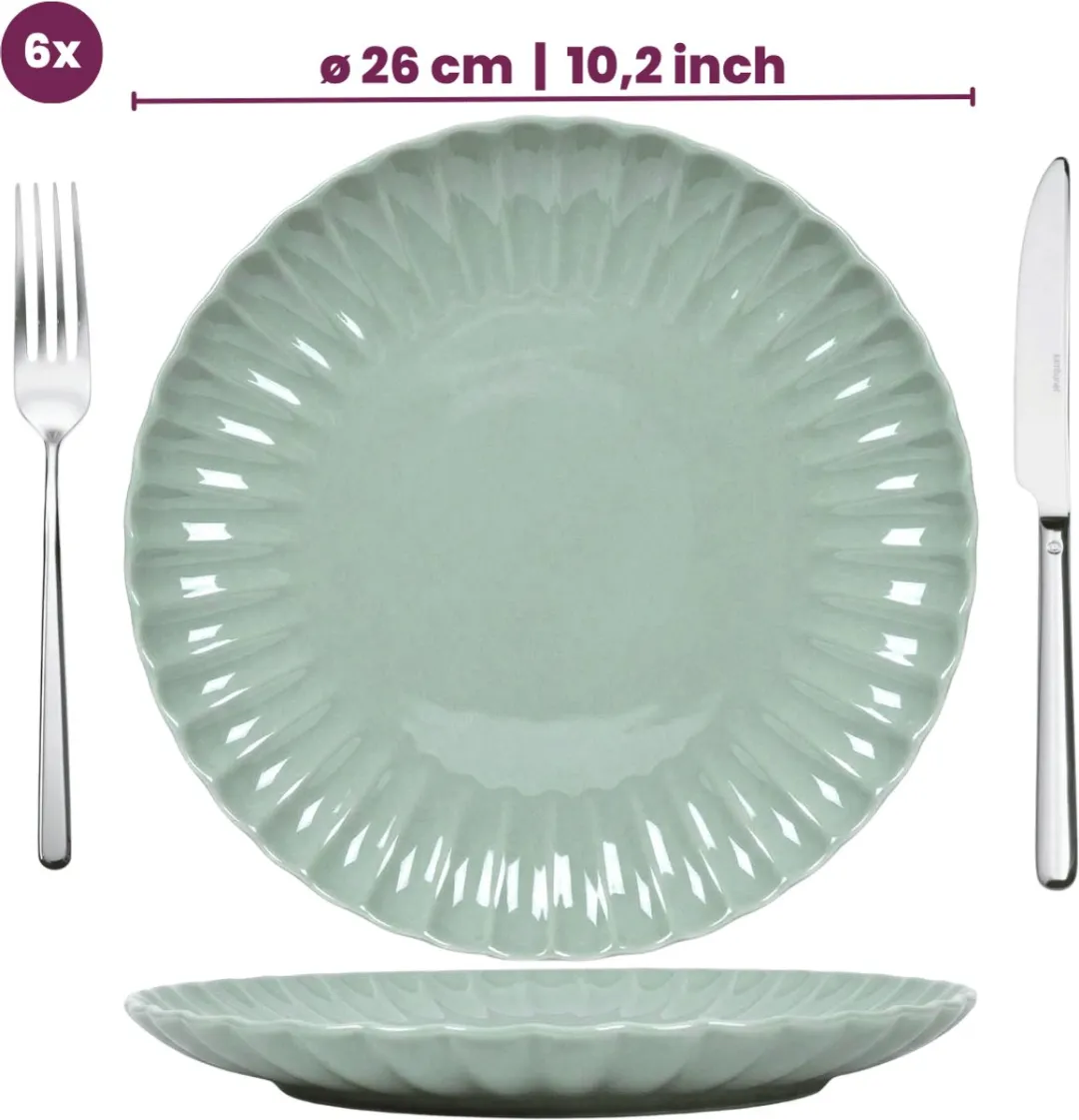 Cookinglife Cardida Groen Serviesset 18-delig - 6 Personen