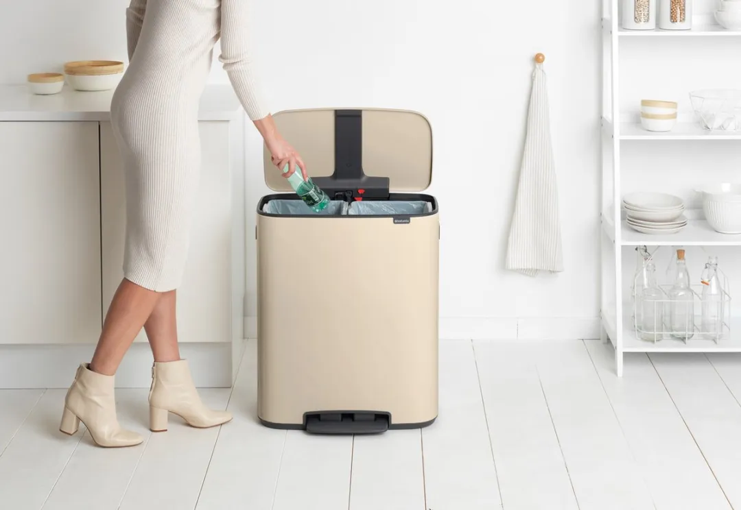 Brabantia Bo Prullenbak 234866 - 2x30L - Soft Beige - afbeelding 6 van 6