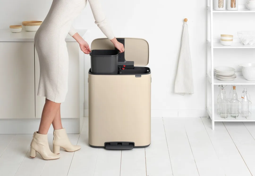 Brabantia Bo Prullenbak 234866 - 2x30L - Soft Beige