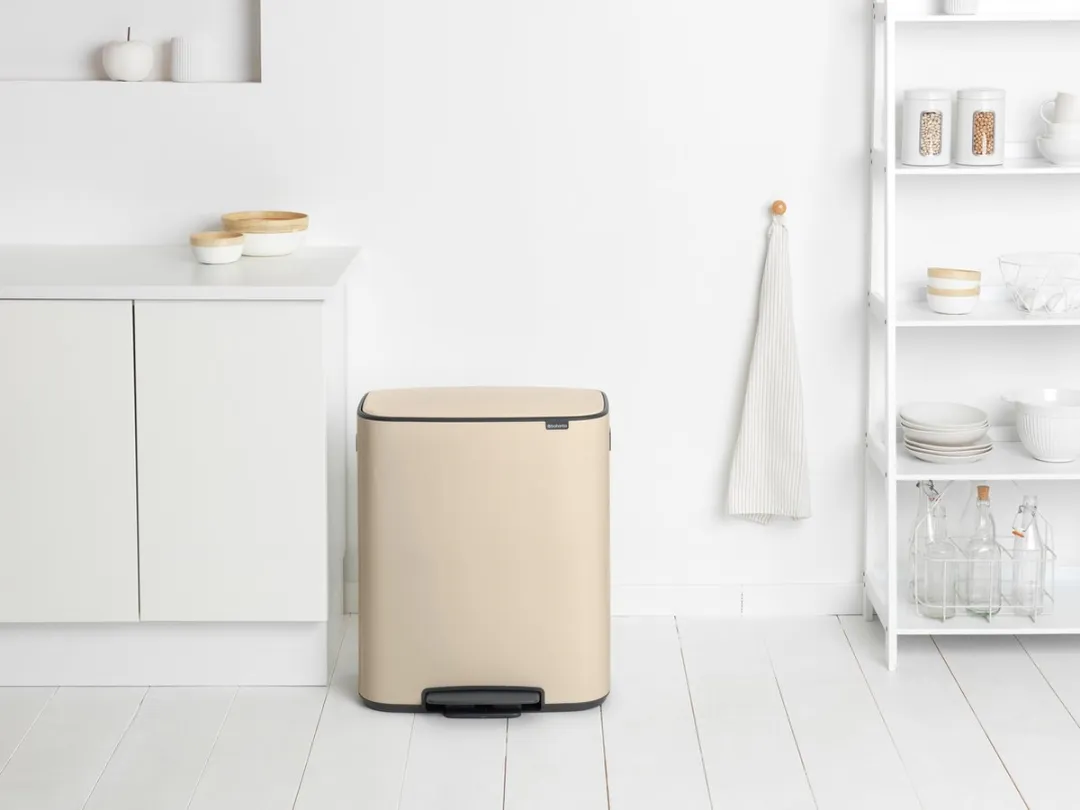 Brabantia Bo Prullenbak 234866 - 2x30L - Soft Beige