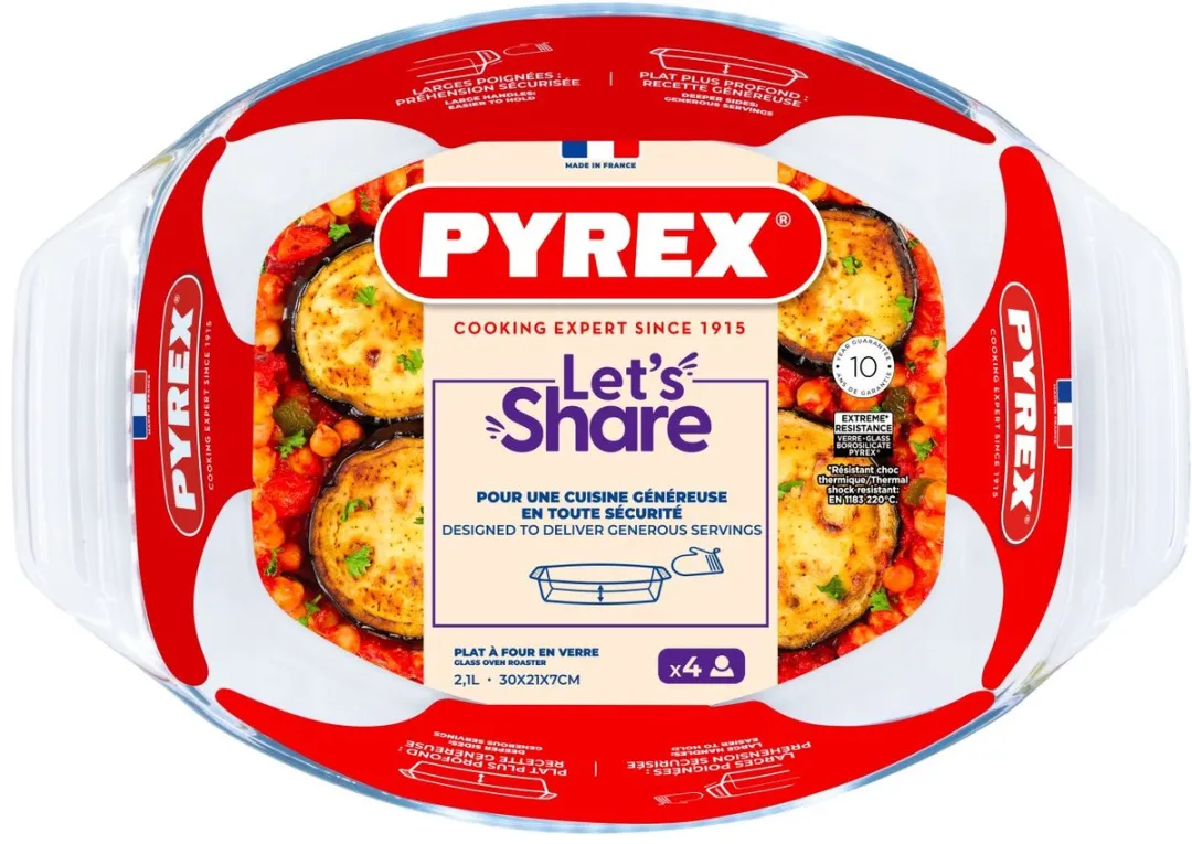 PYREX Let's Share Ovenschaal 2L - Transparant