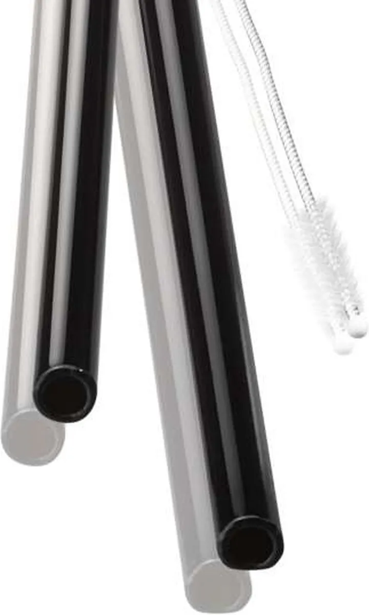 GEFU Glas Rietjes Recht - 4 Stuks