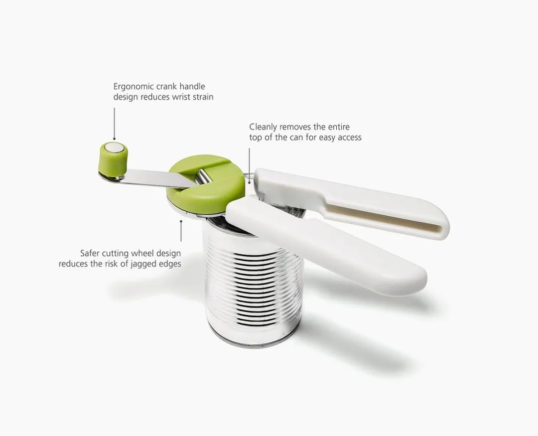 Joseph Joseph GoRound Easy-open Blikopener - Wit/ Groen - afbeelding 3 van 6