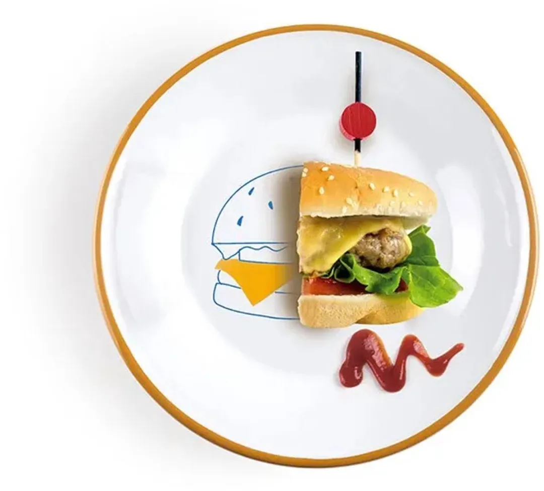 Ibili Gastrodessin Hamburgerbord - Wit