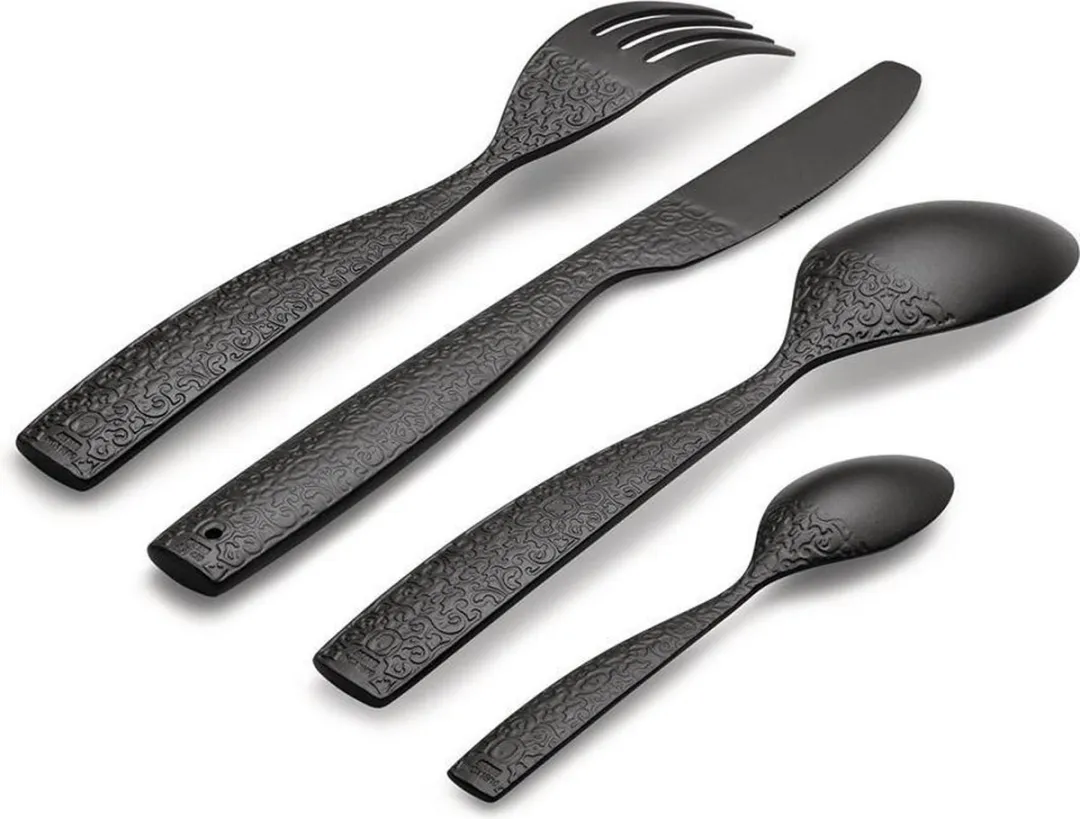 Alessi Dressed Air Bestekset MW74S4B - 4-delig - Zwart - afbeelding 2 van 3