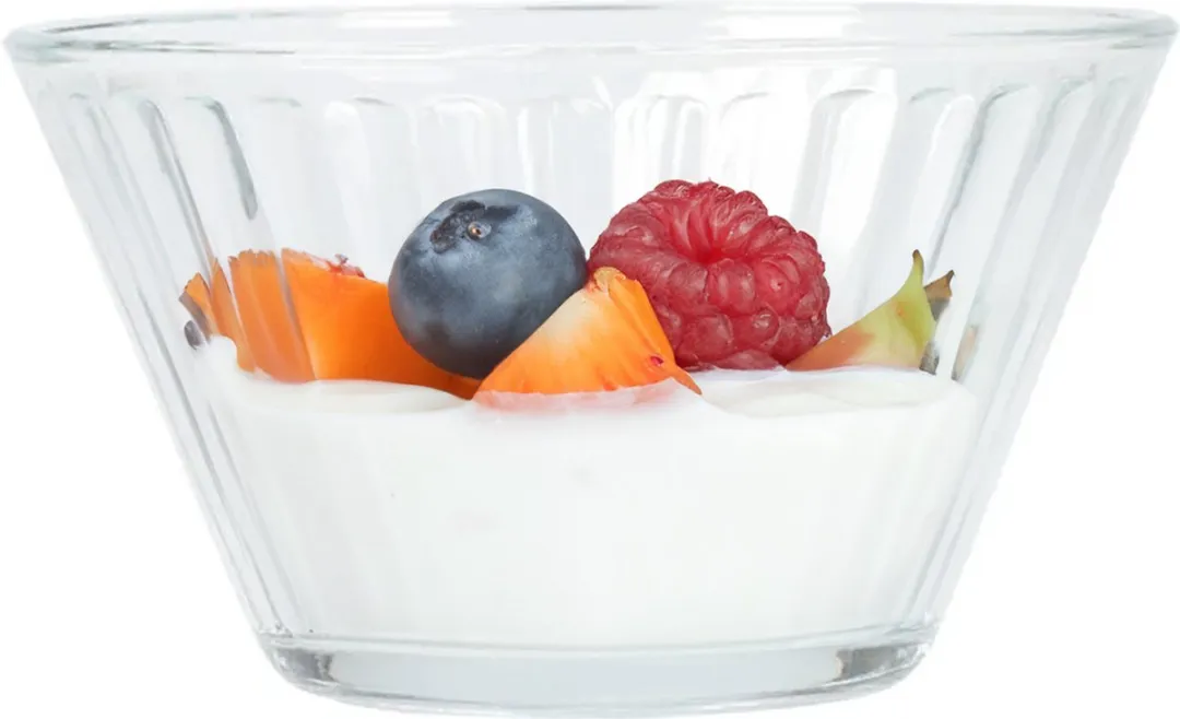 Excellent Houseware Kommetjes 300ml - 3 Stuks - Glas - Streep Relief