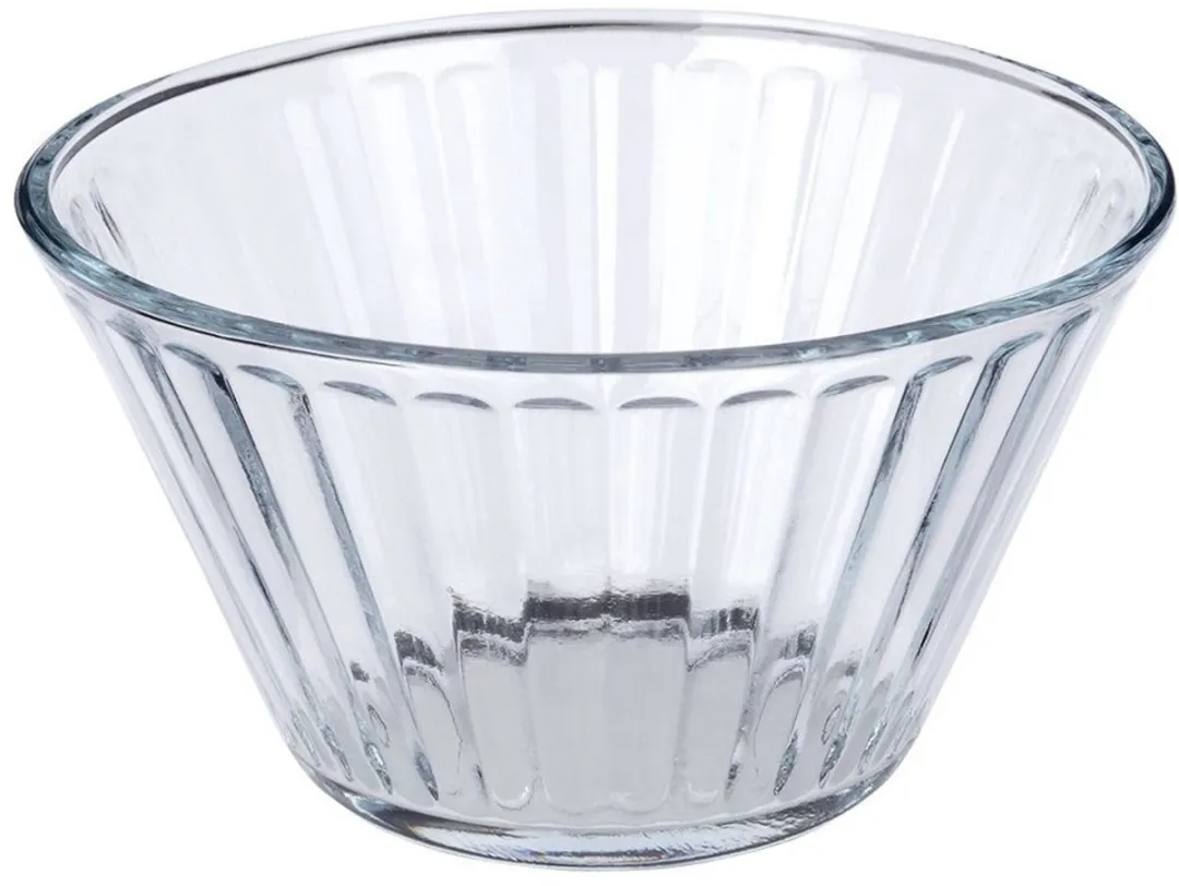 Excellent Houseware Kommetjes 300ml - 3 Stuks - Glas - Streep Relief