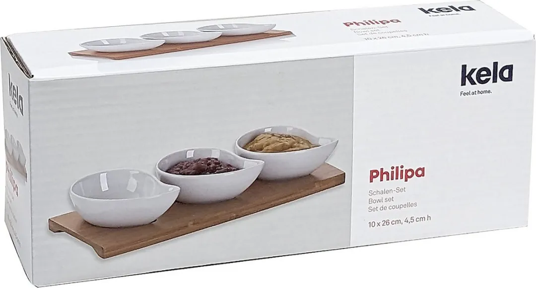 Kela Philipa Schaaltjesset - Druppelvorm 10cm - Wit - afbeelding 6 van 6